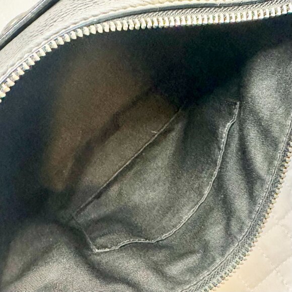 COACH Chelsea Hobo Shoulder Bag Soft Black Leather Brown Trim Silver 10890 - Picture 13 of 16